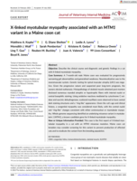 X-linked myotubular myopathy associated with an MTM1 variant in a Maine coon cat
