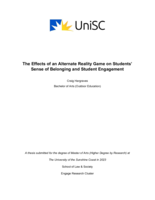 The Effects of an Alternate Reality Game on Students’ Sense of Belonging and Student Engagement