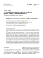 Preventing Violence against Healthcare Workers in Hospital Settings: A Systematic Review of Nonpharmacological Interventions