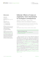 Editorial: Effects of Noise on Organisms: From Mechanisms to Ecological Consequences