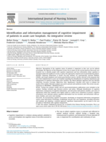 Identification and information management of cognitive impairment of patients in acute care hospitals: An integrative review