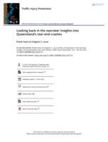 Looking back in the rearview: Insights into Queensland’s rear-end crashes