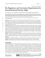 Do Regulatory and Curriculum Requirements for Interprofessional Practice Align?