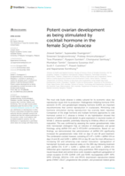 Potent Ovarian Development as Being Stimulated by Cocktail Hormone in the Female Scylla olivacea