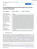 The Anthropocene Obscene: Poetic inquiry and evocative evidence of inequality