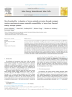 Novel method for evaluation of stress assisted corrosion through compact tension specimens to assess material compatibility in latent heat thermal energy storage systems