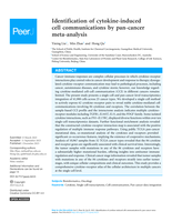 Identification of cytokine-induced cell communications by pan-cancer meta-analysis