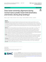 Does lower extremity alignment during normal stance predict lower limb kinematics and kinetics during drop landings?