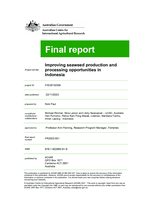 Improving seaweed production and processing opportunities in Indonesia