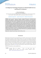 An indigenous psychology perspective for appropriate mental health services and research in Indonesia