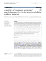 A plethora of choices: an anatomists’ practical perspectives for the selection of digital anatomy resources