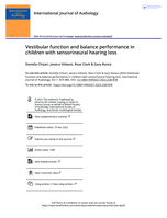 Vestibular function and balance performance in children with sensorineural hearing loss