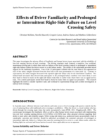 Effects of Driver Familiarity and Prolonged or Intermittent Right-Side Failure on Level Crossing Safety