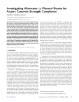 Investigating Alternates to Flexural Beams for Airport Concrete Strength Compliance