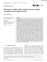 Making the invisible visible: Critical discourse analysis as a tool for search engine research
