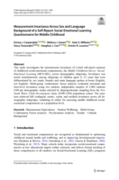 Measurement Invariance Across Sex and Language Background of a Self-Report Social-Emotional Learning Questionnaire for Middle Childhood