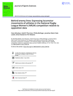 Behind enemy lines: Expressing locomotor movements of athletes in the National Rugby League Women's (NRLW) competition relative to opposition data