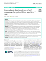 Proximal and distal predictors of self-regulatory change in children aged 4 to 7years