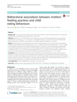 Bidirectional associations between mothers' feeding practices and child eating behaviours