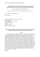 Implementation of a rhythm and movement intervention to support self-regulation skills of preschool-aged children in disadvantaged communities