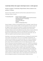 Leadership attributes that support school improvement: a realist approach