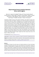 Asymmetrical insect invasions between three world regions