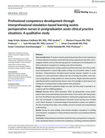 Professional competence development through interprofessional simulation-based learning assists perioperative nurses in postgraduation acute clinical practice situations: A qualitative study