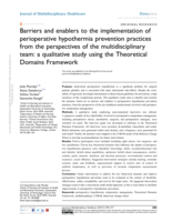 Barriers and enablers to the implementation of perioperative hypothermia prevention practices from the perspectives of the multidisciplinary team: a qualitative study using the Theoretical Domains Framework