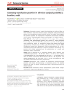 Assessing transfusion practice in elective surgical patients: a baseline audit