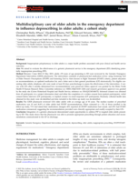 Multidisciplinary care of older adults in the emergency department to influence deprescribing in older adults: a cohort study