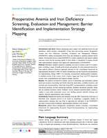 Preoperative Anemia and Iron Deficiency Screening, Evaluation and Management: Barrier Identification and Implementation Strategy Mapping