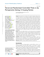 Nurse-Led Randomized Controlled Trials in the Perioperative Setting: A Scoping Review