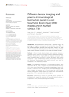 Diffusion tensor imaging and plasma immunological biomarker panel in a rat traumatic brain injury (TBI) model and in human clinical TBI
