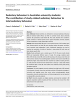 Sedentary behaviour in Australian university students: The contribution of study-related sedentary behaviour to total sedentary behaviour
