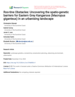 Roo-tine Obstacles: Uncovering the spatio-genetic barriers for Eastern Grey Kangaroos (Macropus giganteus) in an urbanising landscape