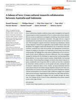 A labour of love: Cross-cultural research collaboration between Australia and Indonesia