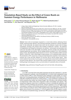 Simulation-Based Study on the Effect of Green Roofs on Summer Energy Performance in Melbourne