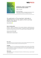 An exploration of how teachers’ attitudes to global learning can be used to inform primary science education