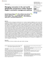 Managing concussion in the real world: Stakeholder perspectives of New Zealand Rugby's concussion management pathway
