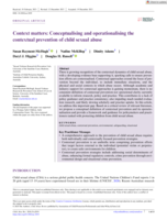 Context matters: Conceptualising and operationalising the contextual prevention of child sexual abuse