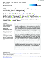 Global dominance of lianas over trees is driven by forest disturbance, climate and topography