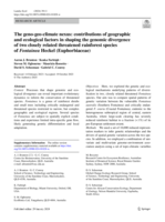 The geno-geo-climate nexus: contributions of geographic and ecological factors in shaping the genomic divergence of two closely related threatened rainforest species of Fontainea Heckel (Euphorbiaceae)