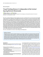 Visual Working Memory Is Independent of the Cortical Spacing Between Memoranda