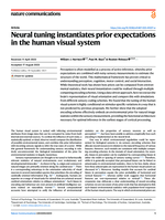 Neural tuning instantiates prior expectations in the human visual system