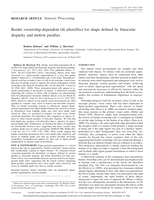 Border ownership-dependent tilt aftereffect for shape defined by binocular disparity and motion parallax