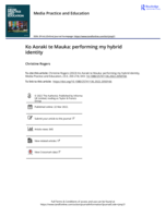 Ko Aoraki te Mauka: performing my hybrid identity