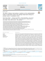 The effect of dietary interventions or patterns on the cardiometabolic health of individuals treated with androgen deprivation therapy for prostate cancer: A systematic review
