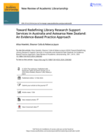 Toward Redefining Library Research Support Services in Australia and Aotearoa New Zealand: An Evidence-Based Practice Approach