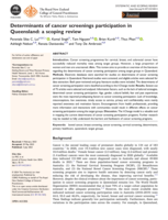 Determinants of cancer screenings participation in Queensland: a scoping review
