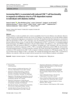 Increasing HbA1c is associated with reduced CD8 + T cell functionality in response to influenza virus in a TCR-dependent manner in individuals with diabetes mellitus